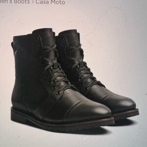 Thursday boots Men's black Casa Moto Boots *BROKEN ZIPPER*